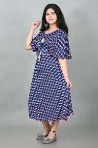 SFC FASHIONS Girl's Cotton Blend Midi Casual Dress (G-442)-thumb3
