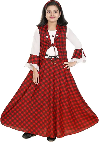 SFC Fashions Girls Cotton Blend Maxi/Full Length Casual Dress (JK-104)