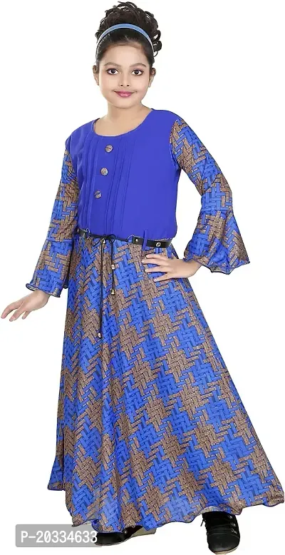 SFC Fashions Girls Cotton Blend Maxi/Full Length Casual Dress (GA-101)-thumb2