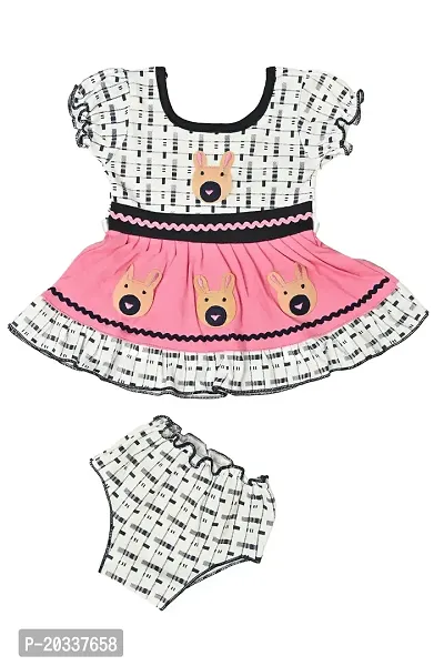 SFC FASHIONS Girls Cotton Casual Knee Length Dress (G-430)-thumb0