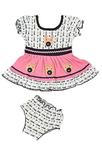 SFC FASHIONS Girls Cotton Casual Knee Length Dress (G-430)