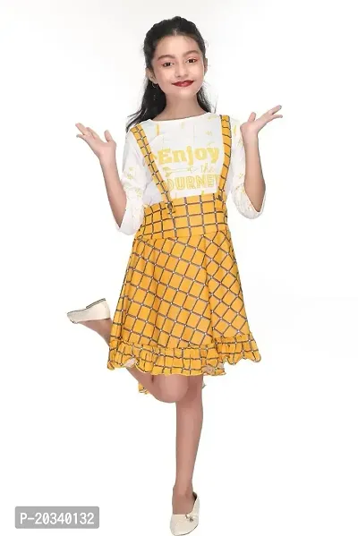 SFC FASHIONS Crepe Midi/Knee Length Party Dress for Girls Kids (GR-152)