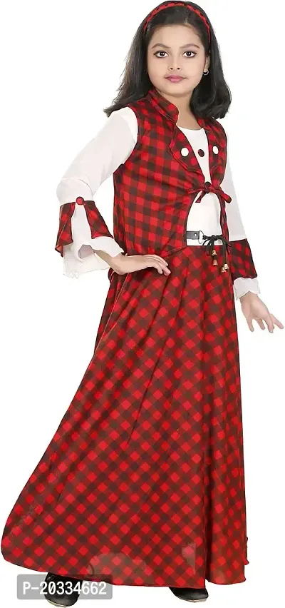 SFC Fashions Girls Cotton Blend Maxi/Full Length Casual Dress (JK-104)-thumb2