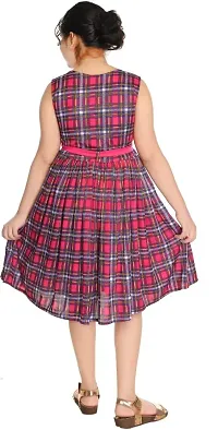 SFC FASHIONS Silk Blend Midi Party Dress for Girls Kids (GR-146)-thumb1