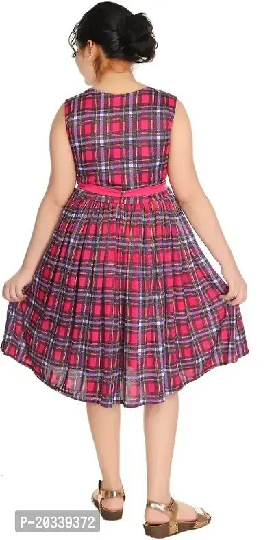 SFC FASHIONS Silk Blend Midi Party Dress for Girls Kids (GR-146)-thumb2