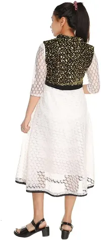 SFC Fashions Girls Cotton Blend Midi Party Dress (GR-144)-thumb1