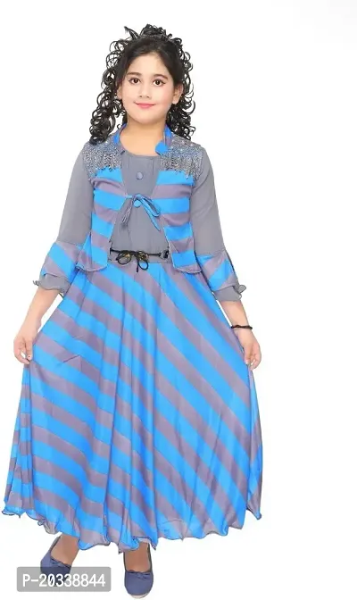 SFC FASHIONS Cotton Blend Maxi/Full Length Casual Dress for Girls Kids-GR-110