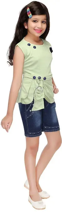 SFC FASHIONS Girls Chiffon Casual Top and Shorts Clothing Set-thumb1