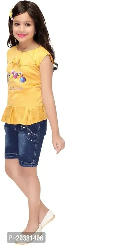 SFC FASHIONS Girls Chiffon Casual Top and Jeans Clothing Set-thumb3