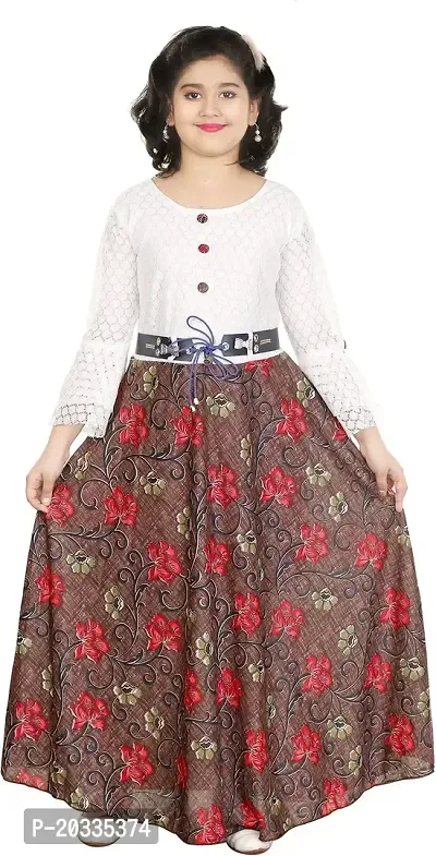 SFC Fashions Girls Cotton Blend Maxi/Full Length Casual Dress (STYLO)