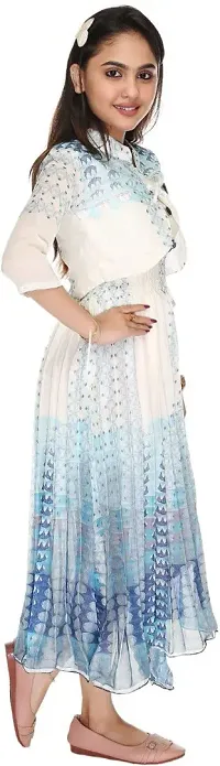 SFC FASHIONS Cotton Blend Multicolor Midi Casual Dress for Girls Kids (GR-159)-thumb2