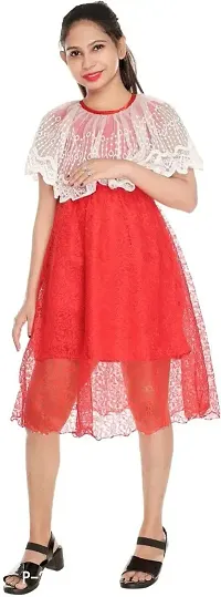 SFC Fashions Girls Crepe Midi/Knee Length Party Dress (GR-151)