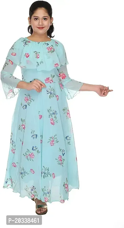 SFC FASHIONS Girl's Chiffon Maxi/Full Length Casual Dress (GR-173)-thumb0