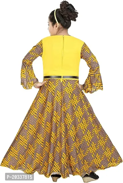 SFC FASHIONS Cotton Blend Maxi/Full Length Casual Dress for Girls Kids (GA-101)-thumb4