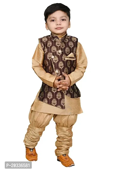 SFC FASHIONS Boys Art Silk Ethnic Wear Sherwani Set (B-410)-thumb5