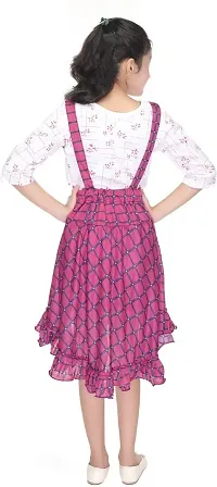 SFC FASHIONS Crepe Midi/Knee Length Party Dress for Girls Kids (GR-152)-thumb1