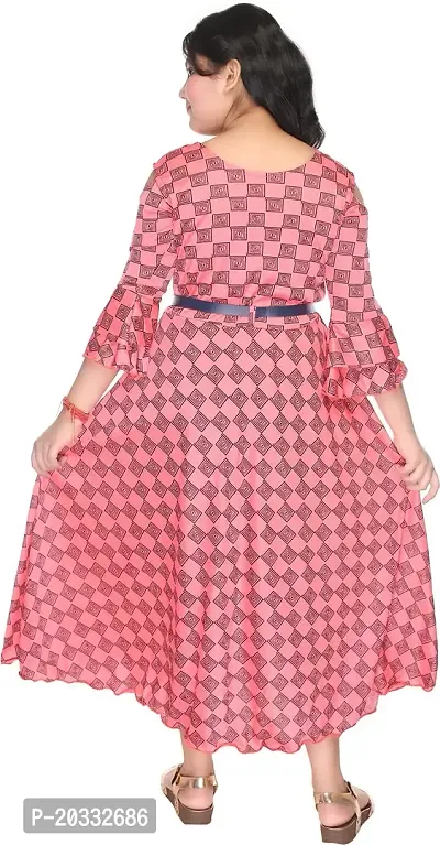 SFC Fashions Girls Cotton Blend Maxi/Full Length Casual Dress (G-123)-thumb3