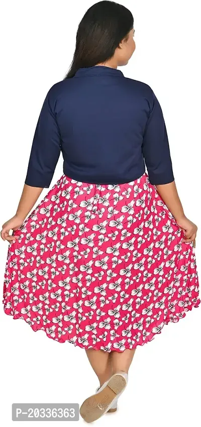 SFC FASHIONS Girl's Cotton Blend Midi/Knee Length Casual Dress (G-424)-thumb2