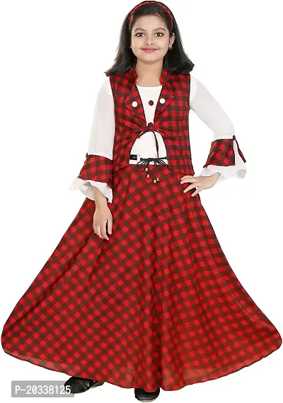 SFC FASHIONS Girl's Cotton Blend Maxi/Full Length Casual Dress (JK-104)