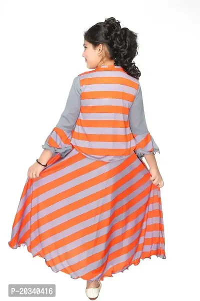 SFC FASHIONS Cotton Blend Maxi/Full Length Casual Dress for Girls Kids-GR-110-thumb3