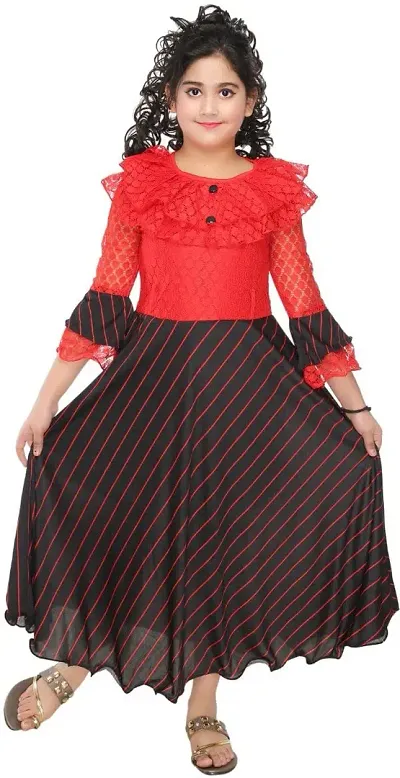 SFC Fashions Girls Cotton Blend Maxi/Full Length Casual Dress (GR-106)