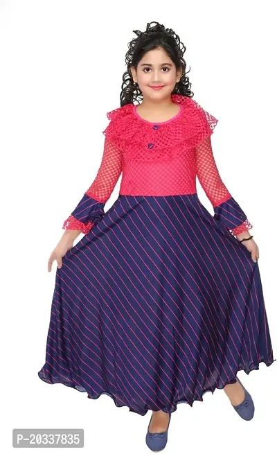 SFC FASHIONS Cotton Blend Maxi/Full Length Casual Dress for Girls Kids (GR-106)