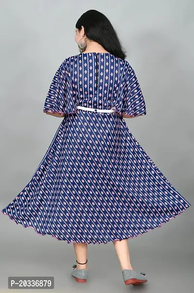 SFC FASHIONS Girl's Cotton Blend Midi Casual Dress (G-442)-thumb2