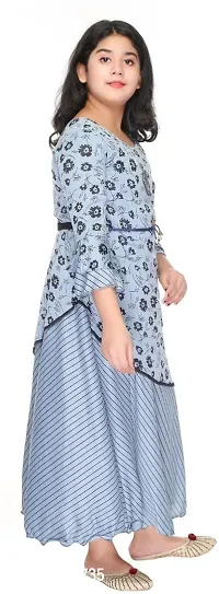 SFC Fashions Girls Cotton Blend Coral Maxi/Full Length Casual Dress (GR-123)-thumb3