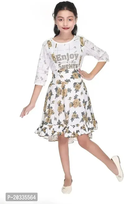 SFC Fashions Girls Cotton Blend Midi/Knee Length Party Dress (GR-153)