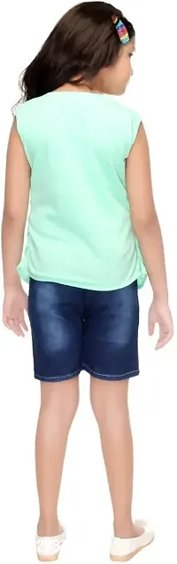 SFC FASHIONS Girl's Chiffon Casual Top and Shorts Clothing Set-thumb3