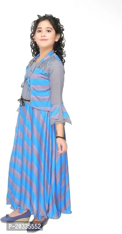 SFC Fashions Girls Cotton Blend Maxi/Full Length Casual Dress (GR-110)-thumb2