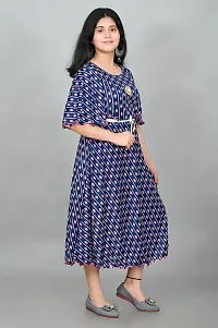 SFC FASHIONS Girl's Cotton Blend Midi Casual Dress (G-442)-thumb2