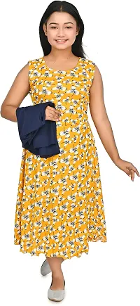 SFC Fashions Girls Cotton Blend Midi/Knee Length Casual Dress (G-424)-thumb2
