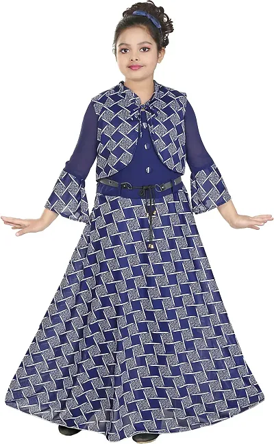 SFC Fashions Girls Cotton Blend Maxi/Full Length Casual Dress (JK-103)