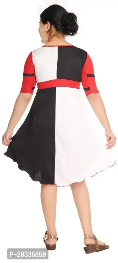 SFC Fashions Girls Denim Midi/Knee Length Party Dress (Multicolour, 9-10 Years) (GR-147)-thumb2