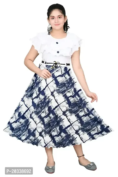 SFC FASHIONS Girl's Cotton Blend Midi Casual Dress (G-439)-thumb0
