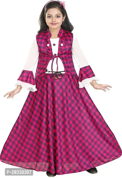 SFC FASHIONS Girl's Cotton Blend Maxi/Full Length Casual Dress (JK-104)-thumb0