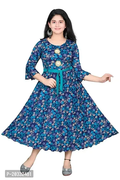 SFC Fashions Girls Cotton Blend Midi Casual Dress (G-440)