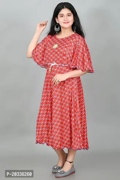 SFC FASHIONS Girl's Cotton Blend Midi Casual Dress (G-442)-thumb4