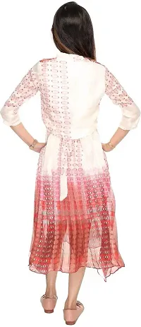 SFC FASHIONS Cotton Blend Multicolor Midi Casual Dress for Girls Kids (GR-159)-thumb1