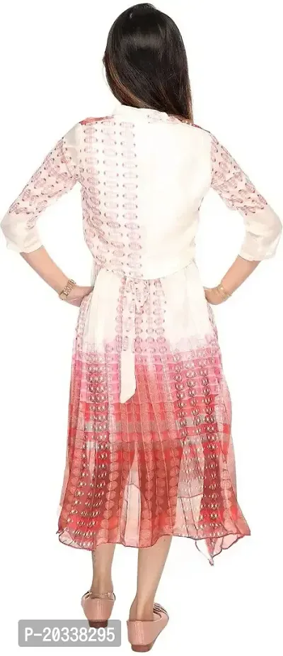 SFC FASHIONS Cotton Blend Multicolor Midi Casual Dress for Girls Kids (GR-159)-thumb2