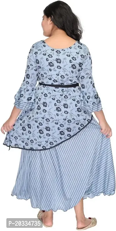 SFC Fashions Girls Cotton Blend Coral Maxi/Full Length Casual Dress (GR-123)-thumb2