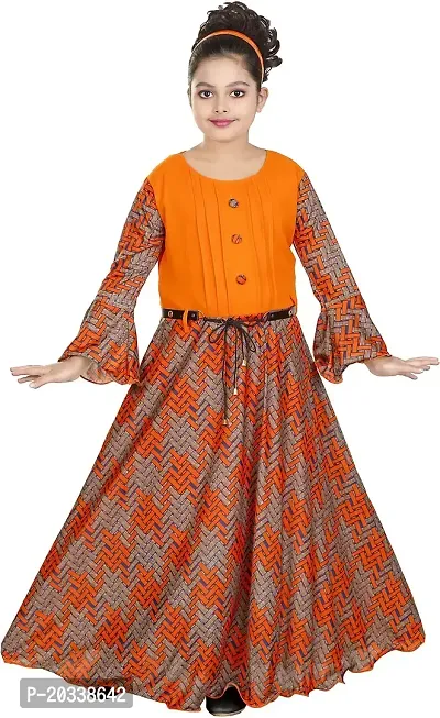 SFC FASHIONS Cotton Blend Maxi/Full Length Casual Dress for Girls Kids (GA-101)