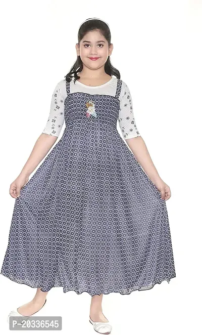 SFC FASHIONS Cotton Blend Maxi/Full Length Casual Dress for Girls Kids (GR-105)