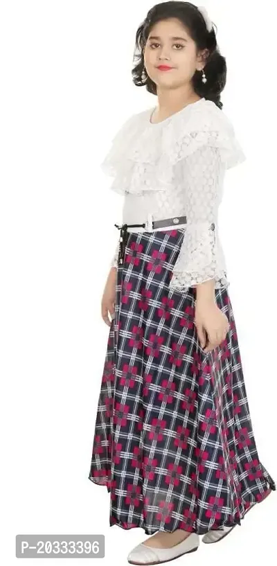 SFC Fashions Girls Cotton Blend Midi/Knee Length Casual Dress (Check_P)-thumb2