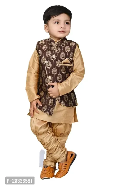 SFC FASHIONS Boys Art Silk Ethnic Wear Sherwani Set (B-410)-thumb0