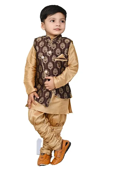 SFC FASHIONS Boys Art Silk Ethnic Wear Sherwani Set (B-410)