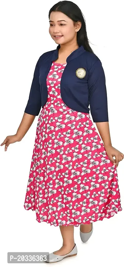 SFC FASHIONS Girl's Cotton Blend Midi/Knee Length Casual Dress (G-424)-thumb3