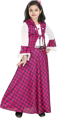 SFC FASHIONS Girl's Cotton Blend Maxi/Full Length Casual Dress (JK-104)-thumb1