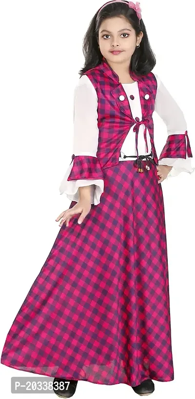 SFC FASHIONS Girl's Cotton Blend Maxi/Full Length Casual Dress (JK-104)-thumb2
